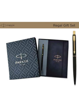  Fusion Matt Black GT Ball Pen + 1 A6 Slim Notebook
