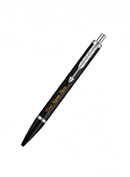 Parker Latitude Matte Black Personalised Ball Pen
