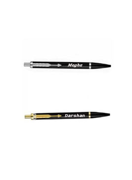 Parker Classic Matte Black Gold Trim - Personalized Ball Pen