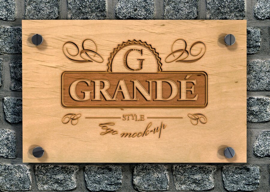 Engraved Wooden Name Plate