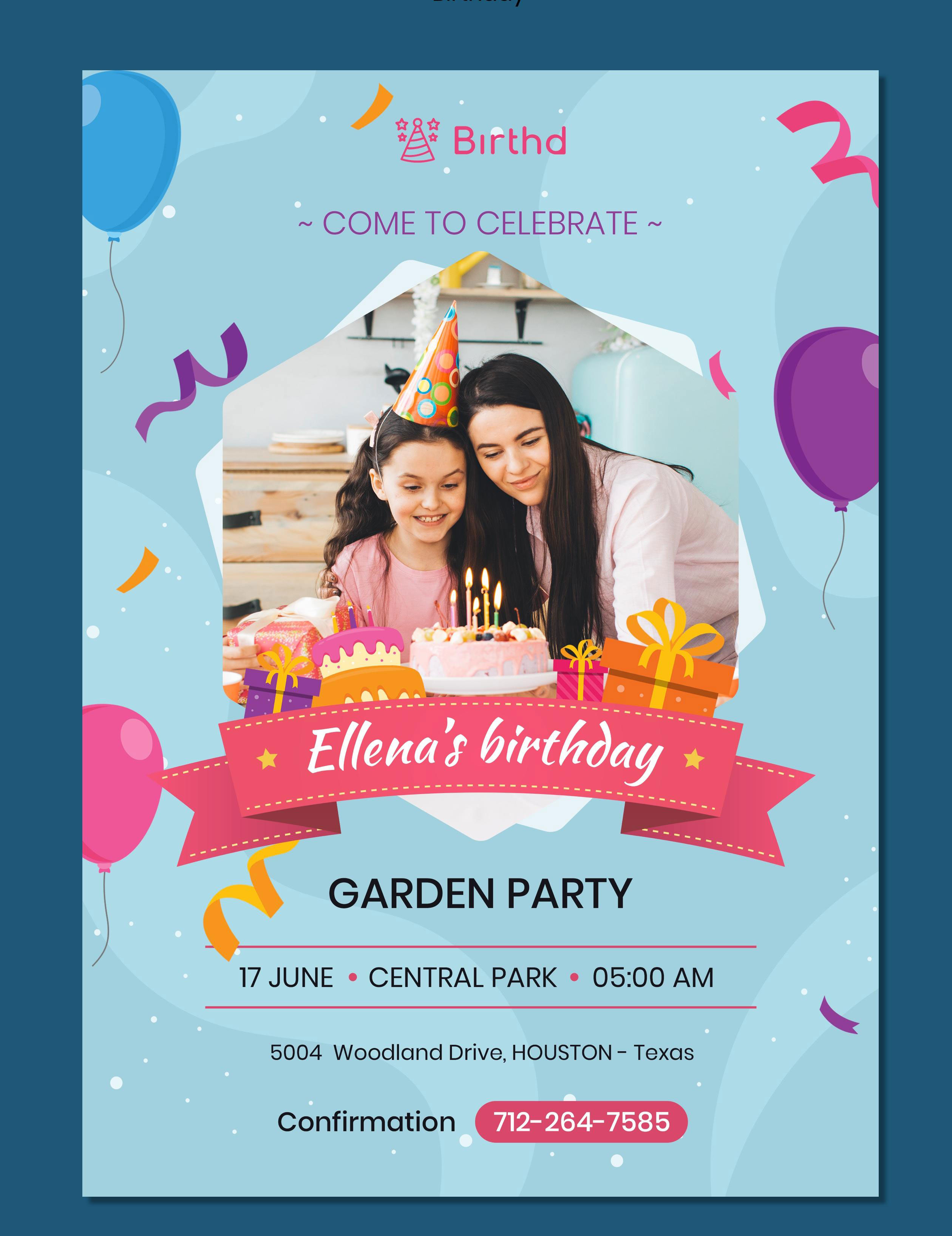 Birthday Invitation Card