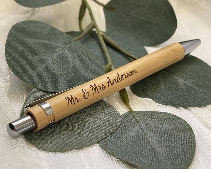 Engraved Wooden Pen