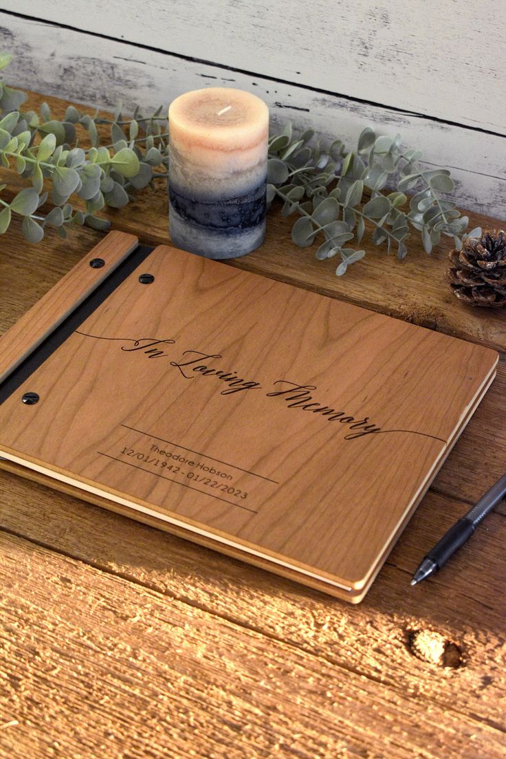 Wooden Engraved Books