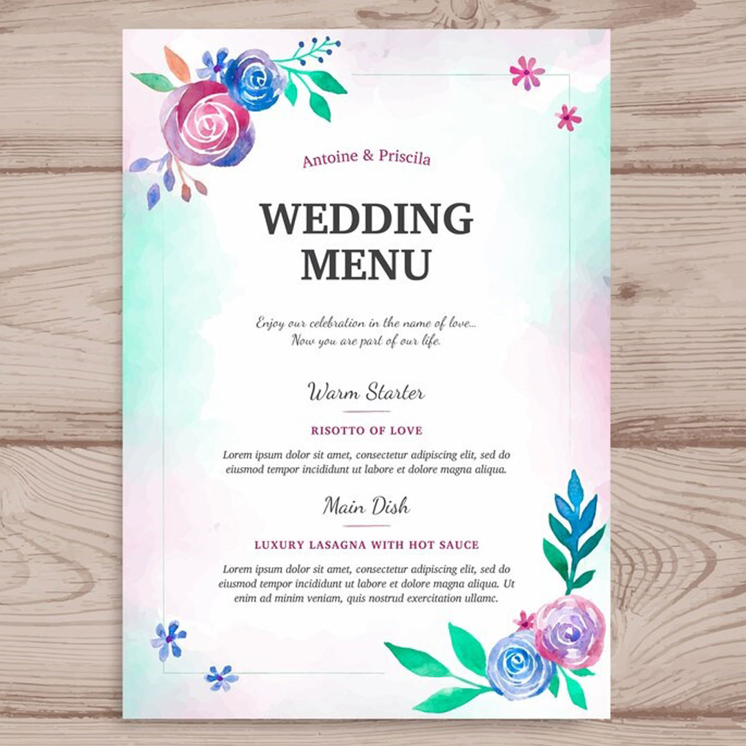 Wedding Menu