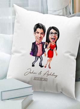 Caricature Cushion Gift For Couple