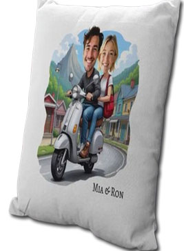 Caricature Cushion Gift For Couple