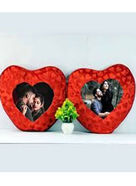 Personalized Premium Photo Heart Shape Pillow