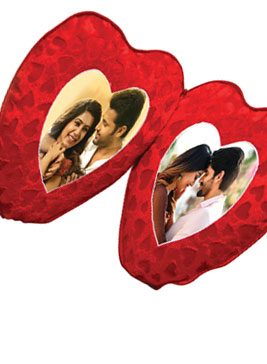 Personalized Premium Photo Heart Shape Pillow